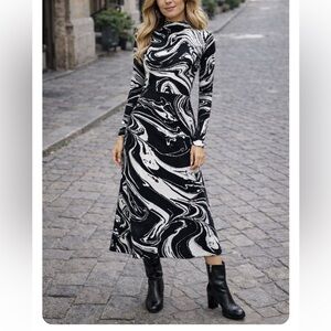 Zara Marble pattern knit skirt​